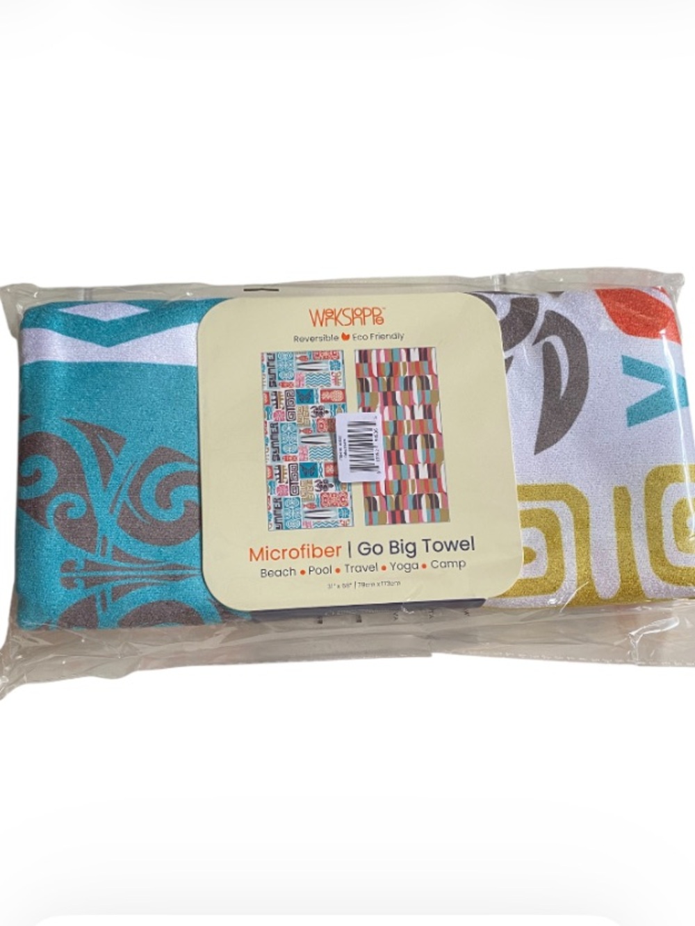 Microfiber Go Big Towel - Multicolor and Reversible Beach Towel Brand New